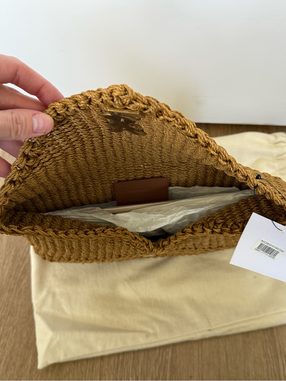 Yves Saint Laurent raffia Envelope Clutch - Picture 7 of 7
